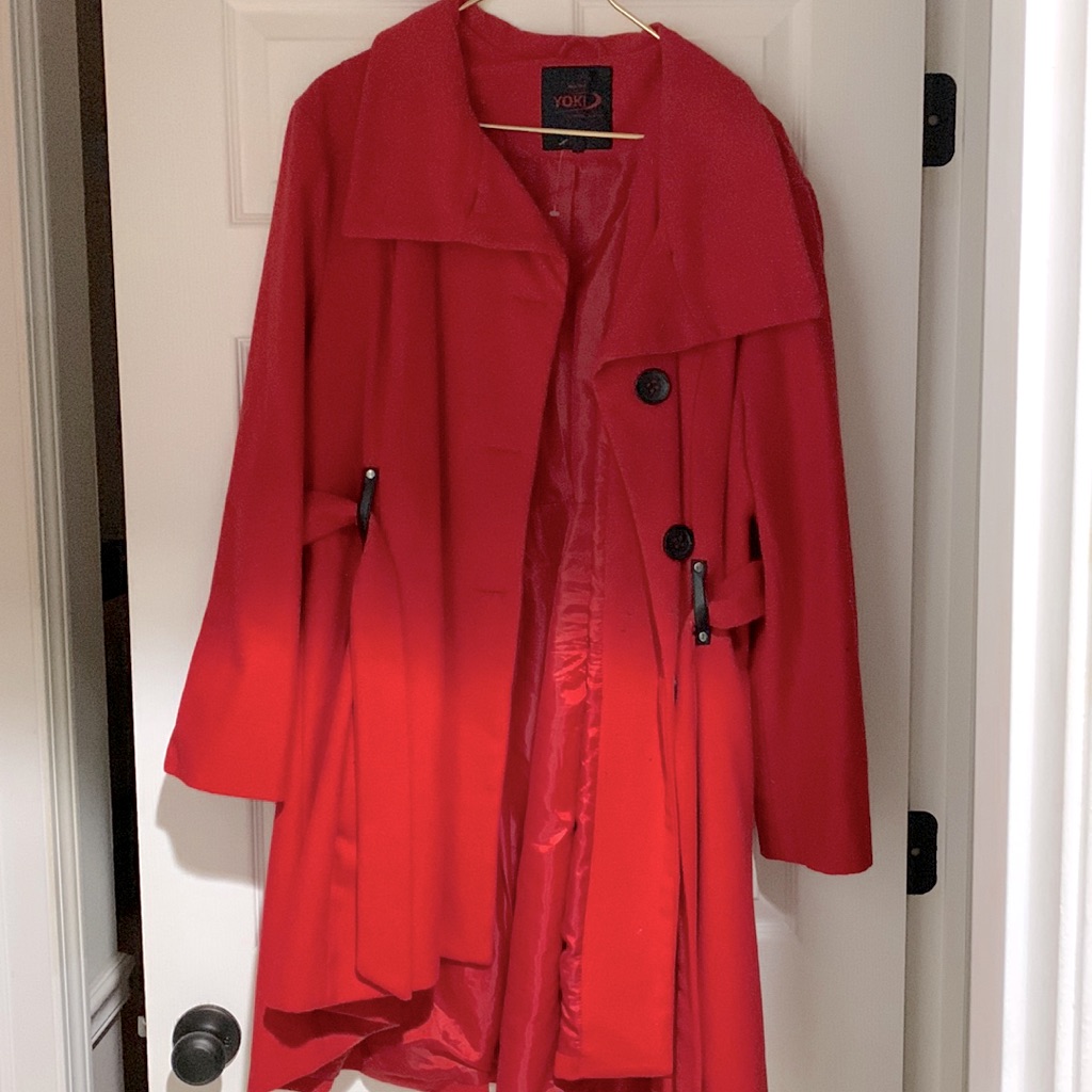 Red Outdoor Dress Coat